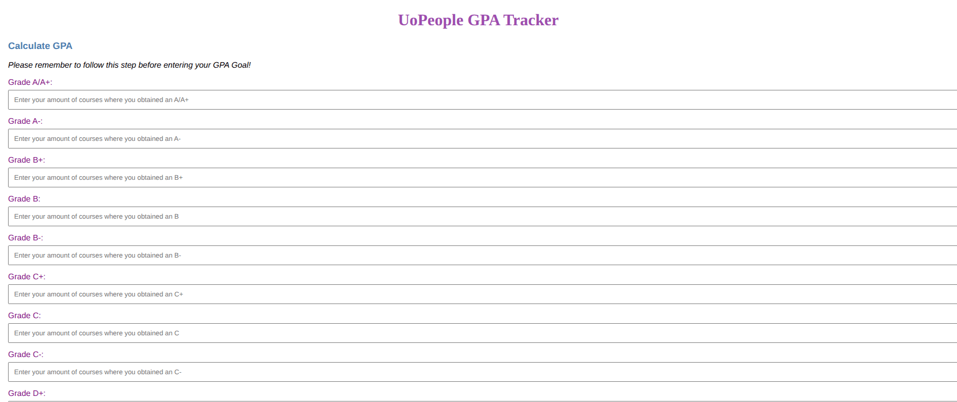 GPA Calculator screenshot 1